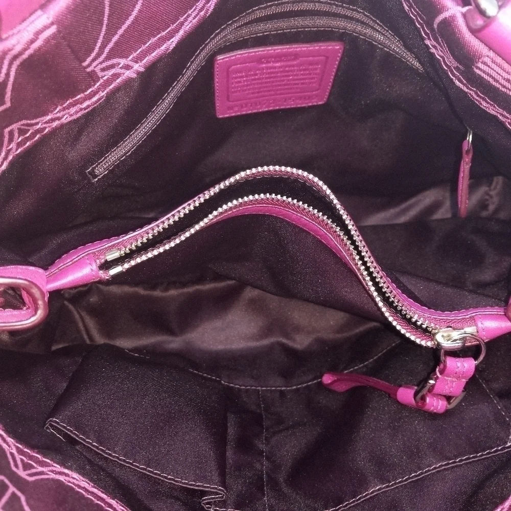🖤Rare Coach Berry op art jacard signature satchel/tote - Picture 8 of 11